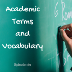Academic terms and vocabulary