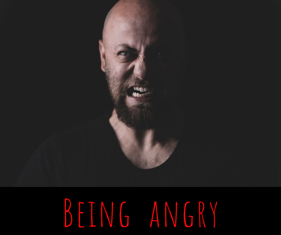 being angry