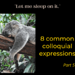 8 common colloquial expressions - Part 5 - AIRC381