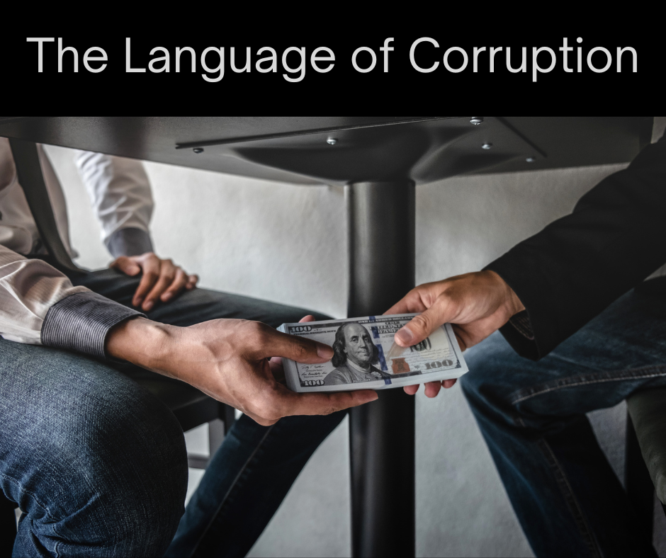 language of corruption