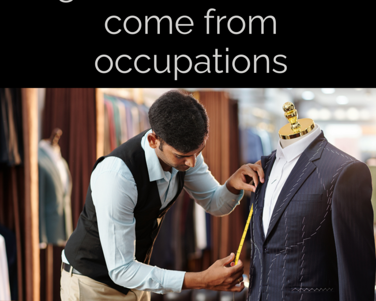 English surnames that come from occupations