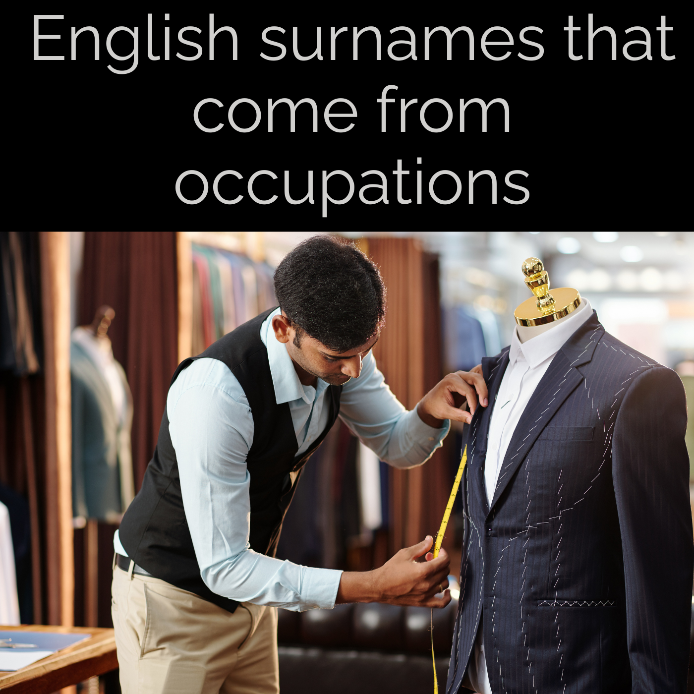 English surnames that come from occupations