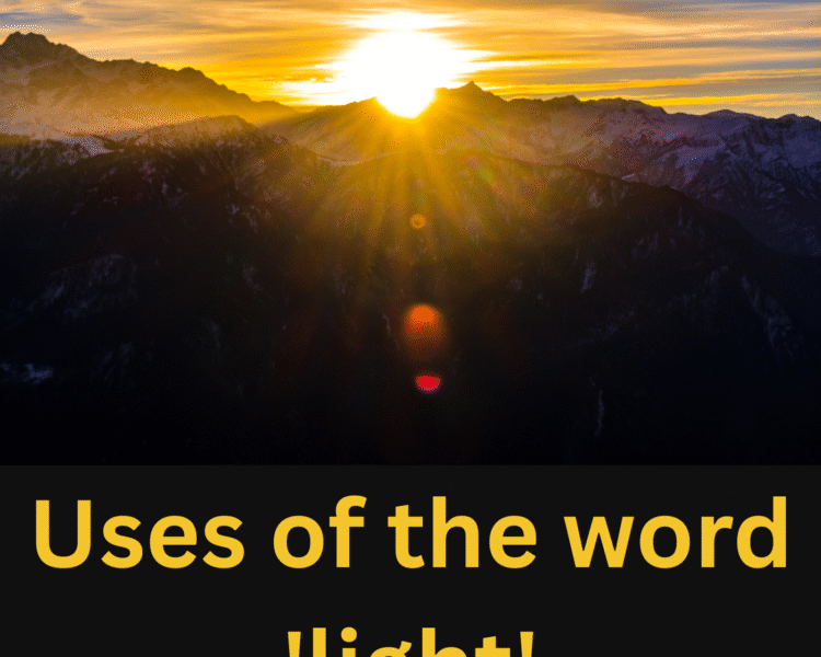 Uses of the word 'light'