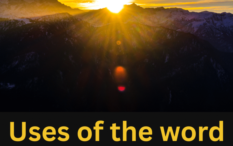 Uses of the word 'light'