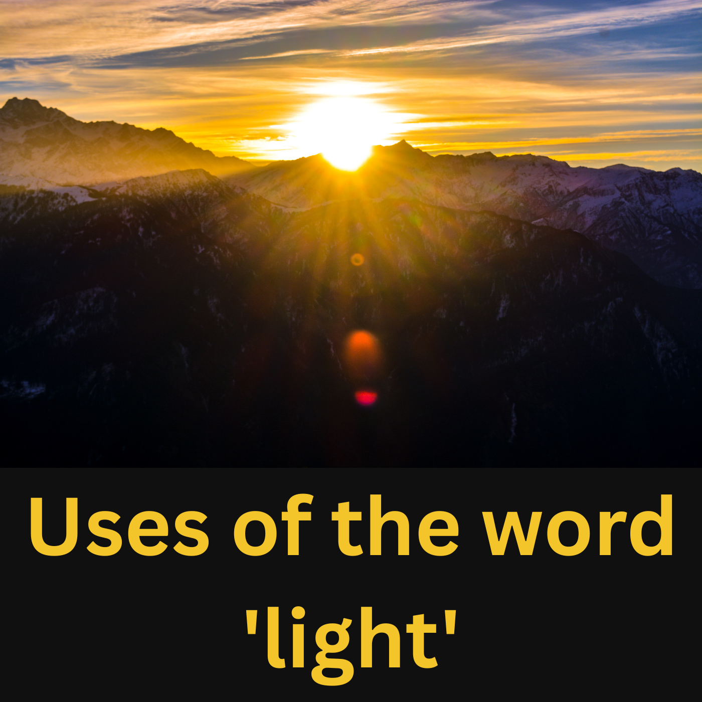 Uses of the word 'light'